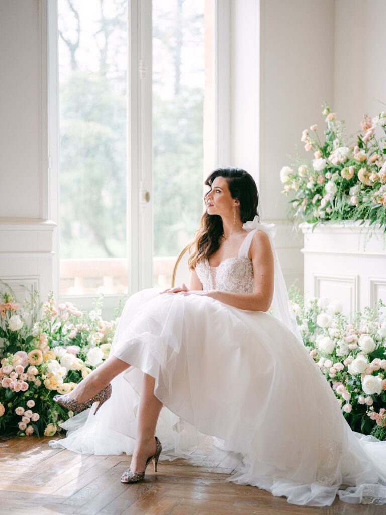 Château de Laurentie - Mariée dans sa robe